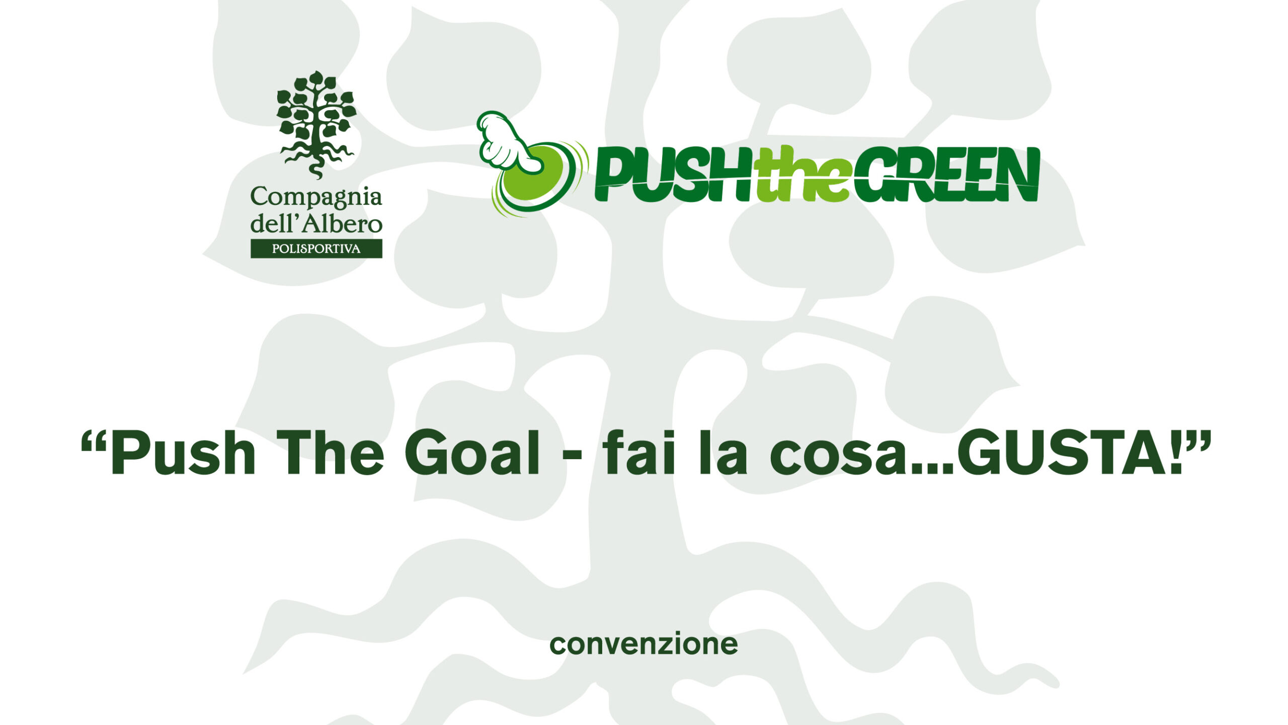 “Push the Goal…fai la cosa GUSTA”: convenzione con Push The Green