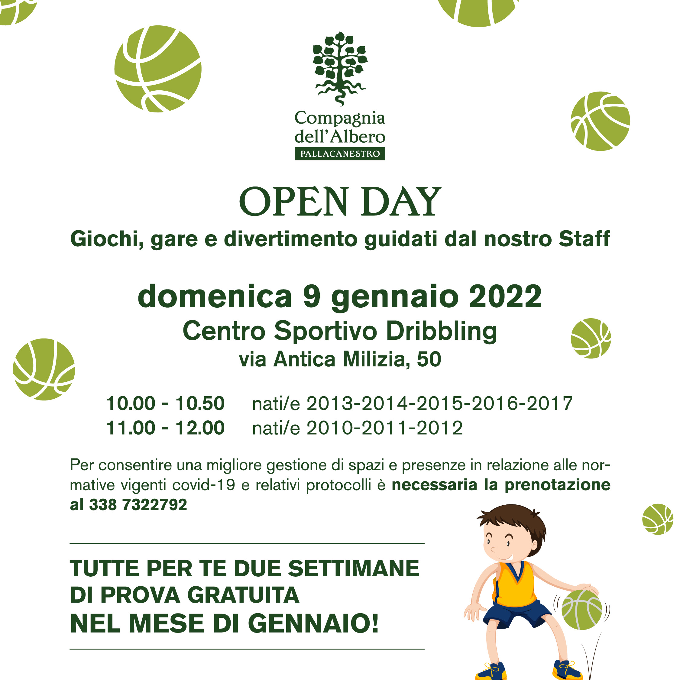 Il 9 gennaio Open Day di basket | EVENTO RINVIATO